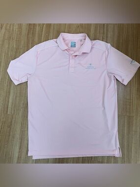 Callaway Light Pink Men's Performance Polo with Cancun Logo